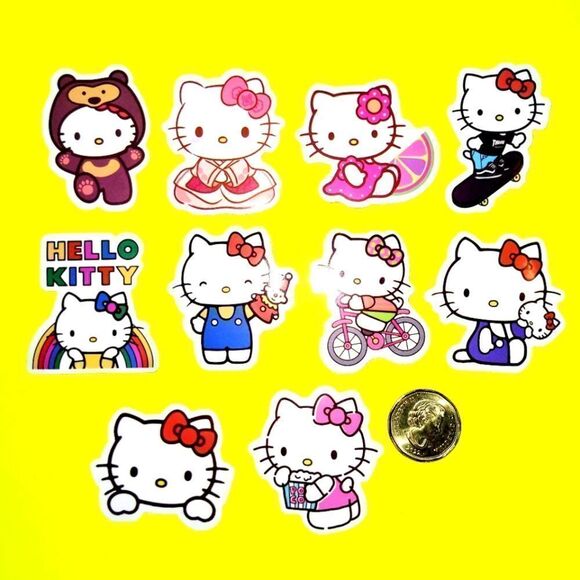3/$20 Brand New 10x Waterproof Hello Kitty Stickers - Picture 1 of 1